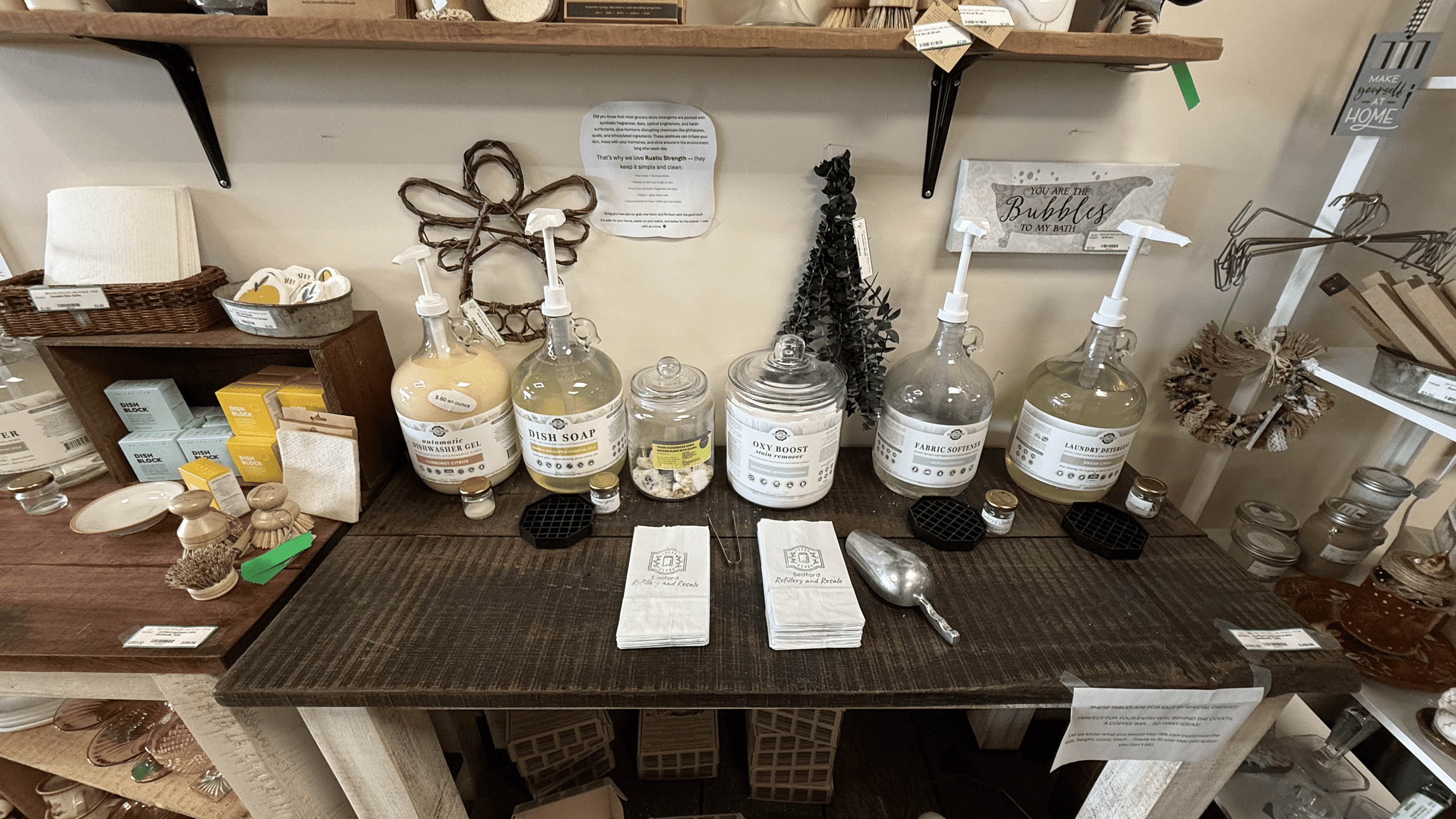 Inside the Bedford Refillery refill station